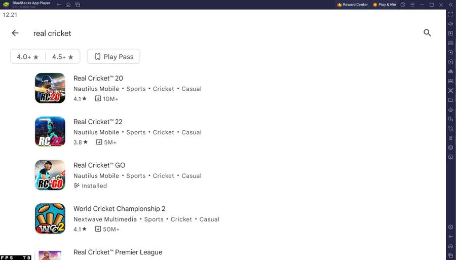 Play Real Cricket on PC