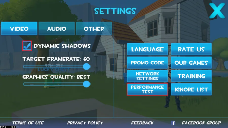 Rocket Royale Video Settings