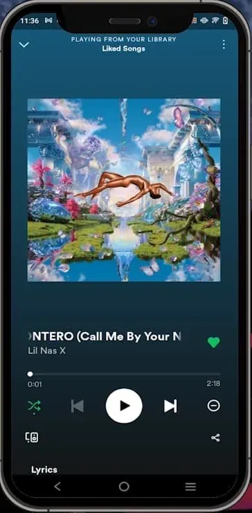 turn on music on spotify