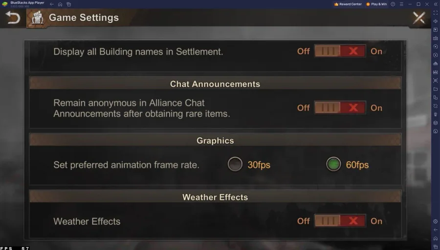 State of Survival Graphics Settings