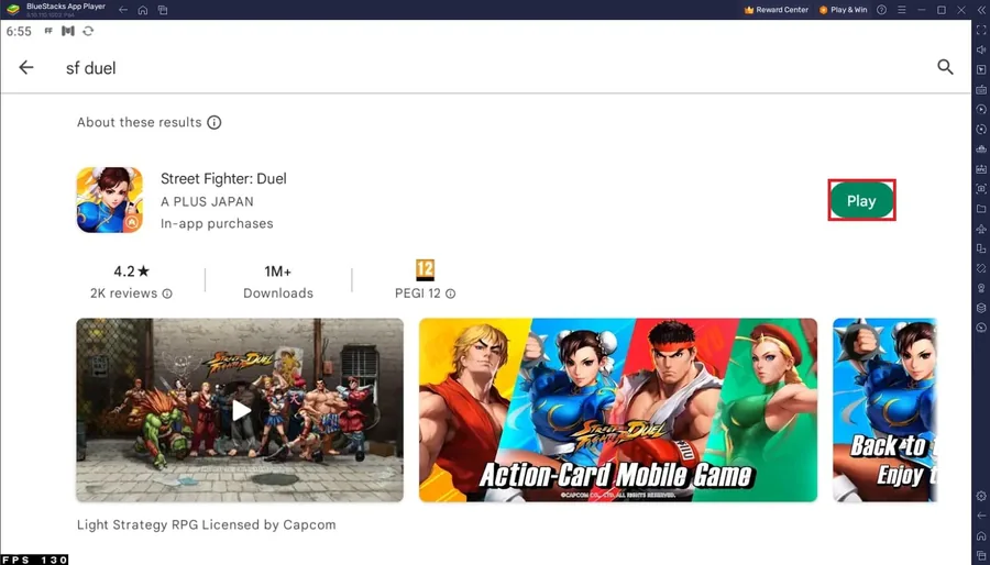 download street fighter duel from play store