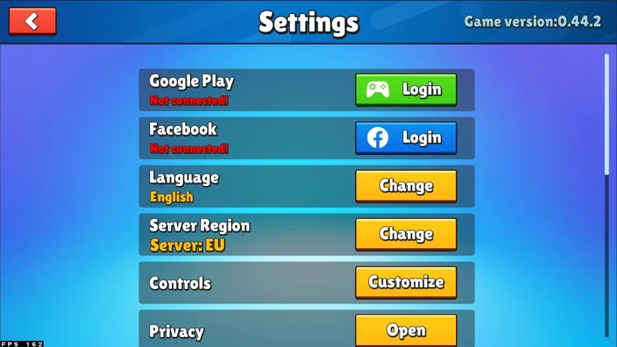 Stumble Guys General Settings