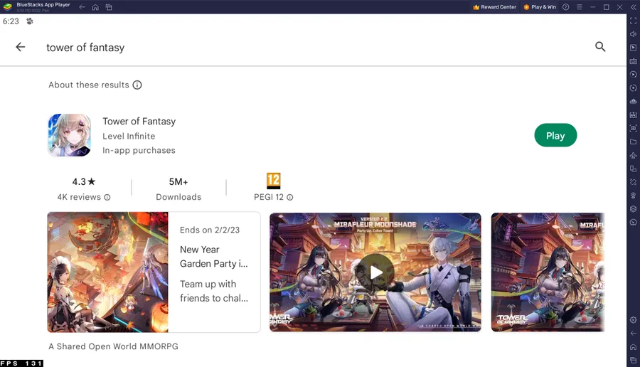 Play Tower of Fantasy on PC