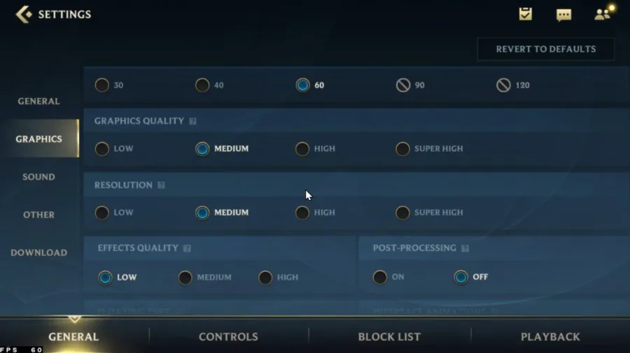 Setting this to Custom will allow you further change your frame rate, graphics qu…