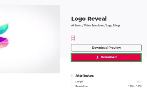 download logo reveal animation
