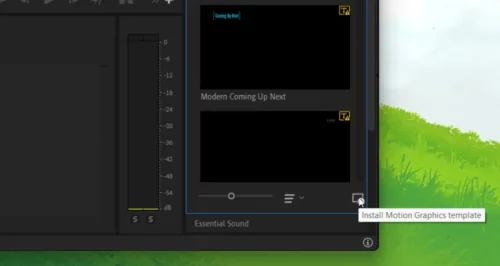install motion graphics template