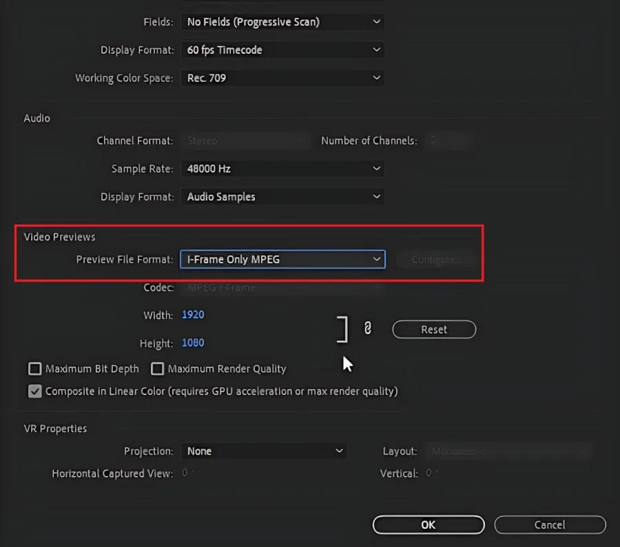 change video preview format