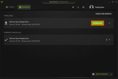 update graphics card driver