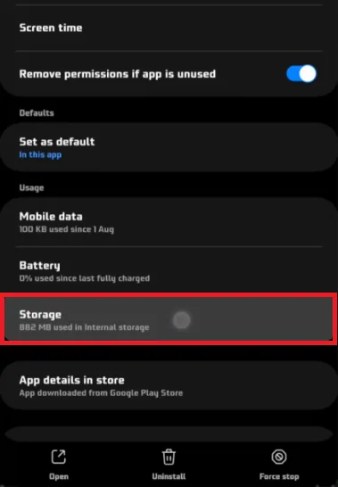 Clear the Roblox app cache