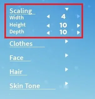Change Character Scaling