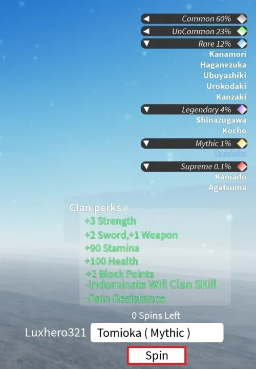 Change Project Slayers Clan Name