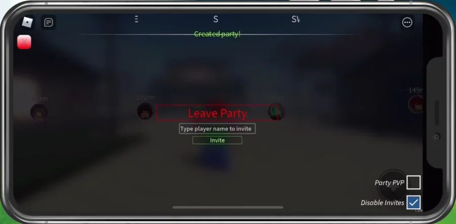 Invite Friends to Project Slayers Party on Mobile