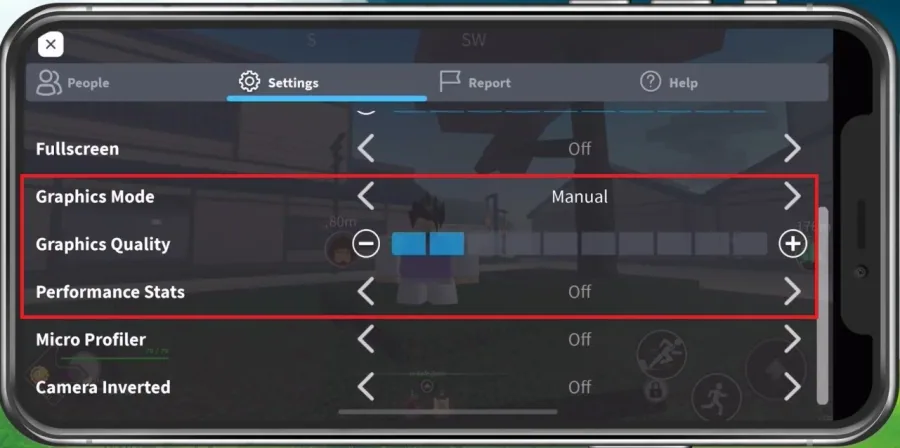 Change Graphics Quality Option