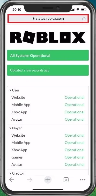 Preview Roblox Server Status