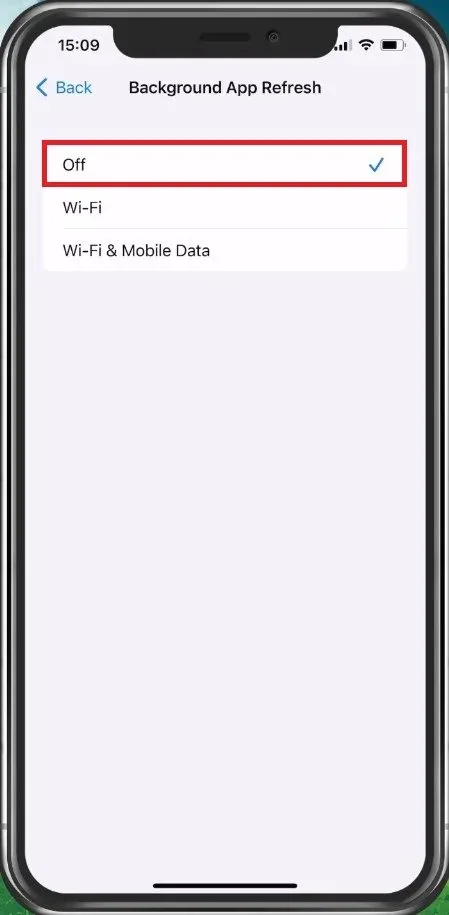 iPhone Settings > General > Background App Refresh