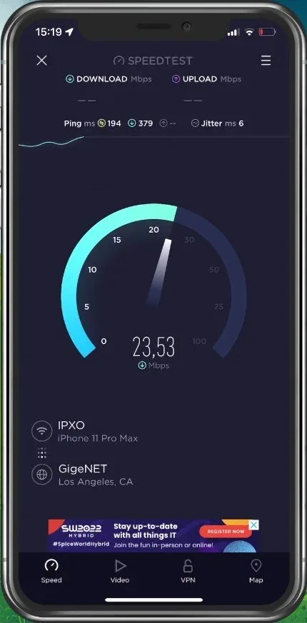 Test Network Up- & Download Speed