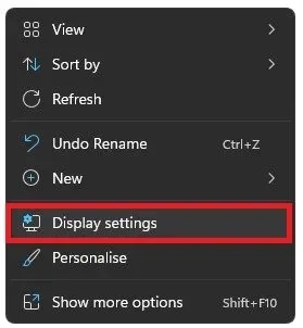 Adjust the Windows Display Settings