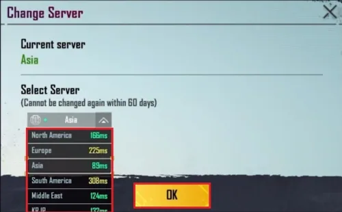 Change PUBG Servers