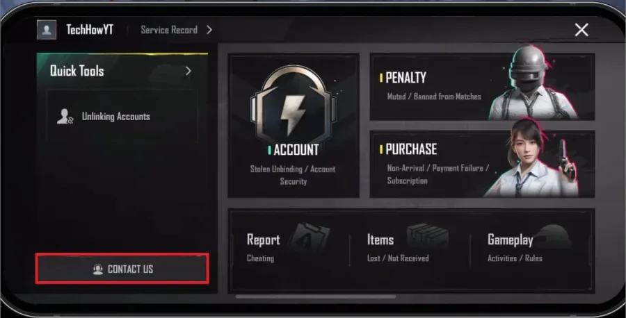 pubg mobile customer support