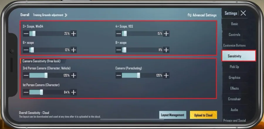 It’s recommended to upload your overall sensitivity settings if you have to log i…