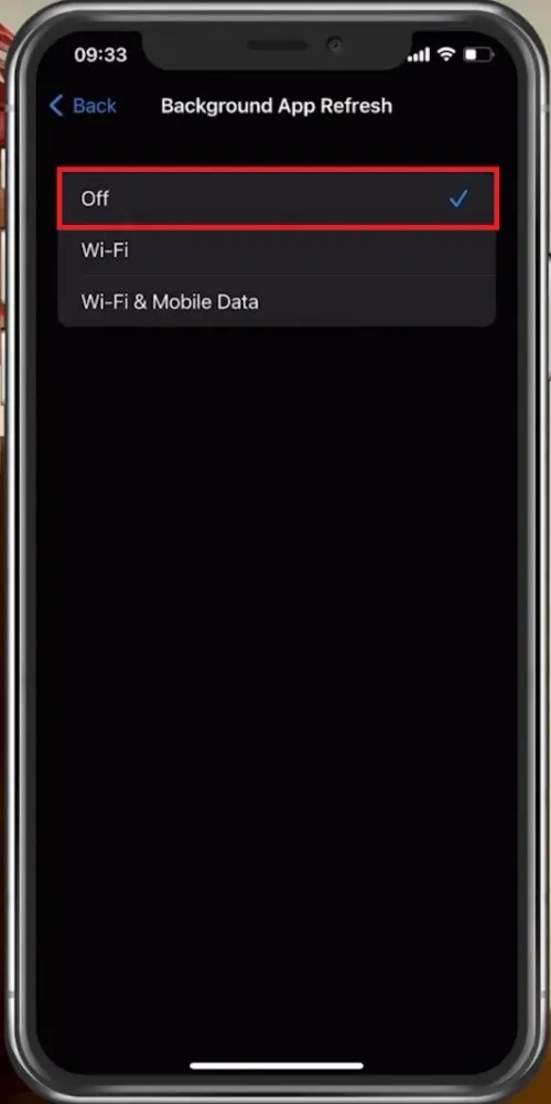 iPhone Settings > General > Background App Refresh