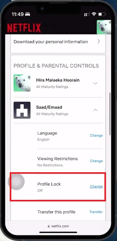 enable profile lock