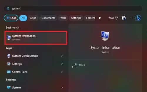system information