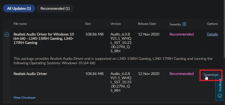 download realtek hd audio driver