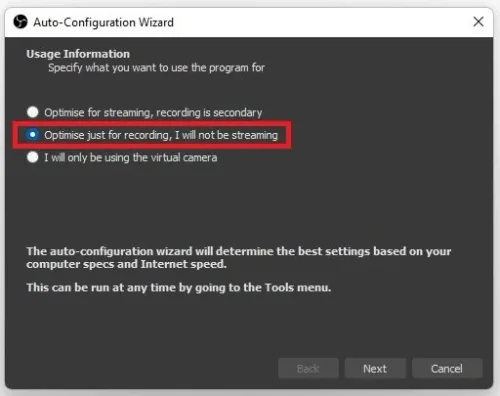 Under Tools, select the Auto-Configuration Wizard option, and you will be present…