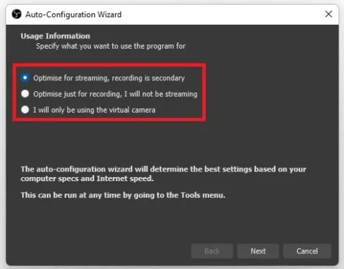 Optimize OBS for recording, streaming is secondary