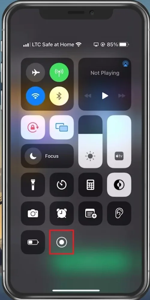 Start the recording on your device