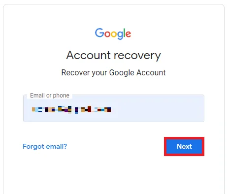 google account recovery