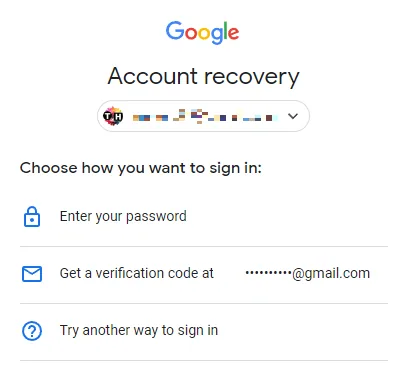 choose how to sign in