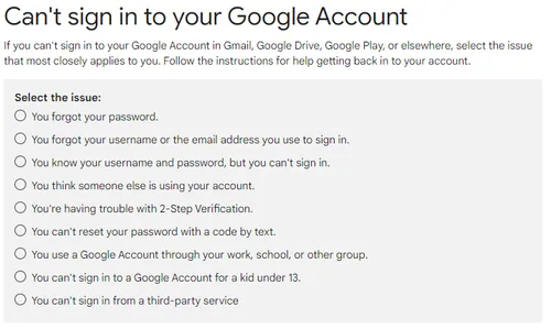 can't sign in