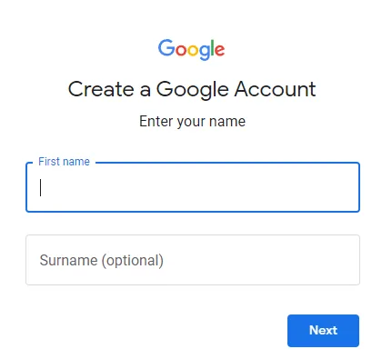 create a google account