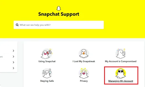 snapchat support