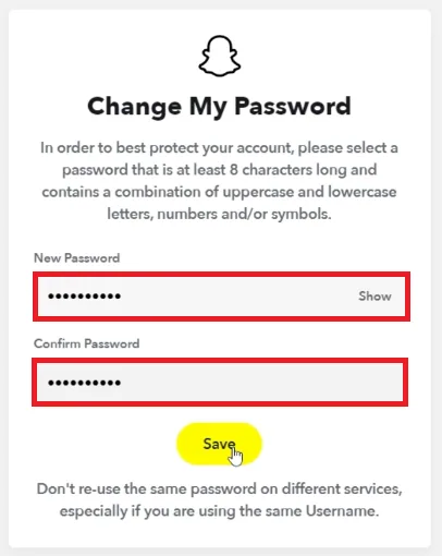 change password