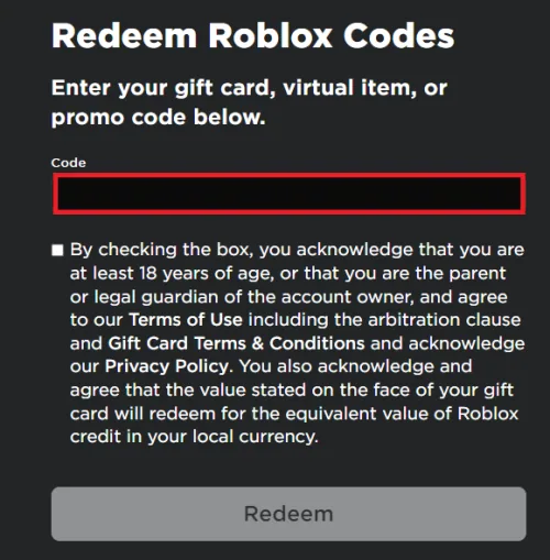 redeem roblox codes