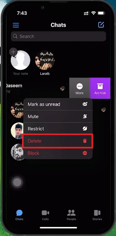delete chat