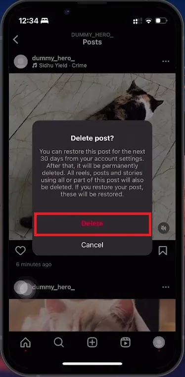 delete post