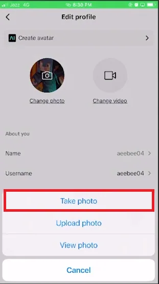 take photo