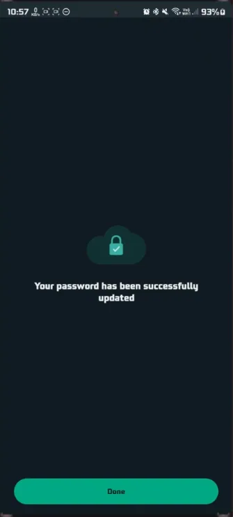 password has been updated