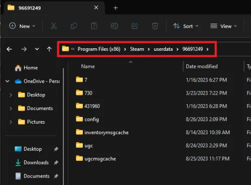 delete content of folder