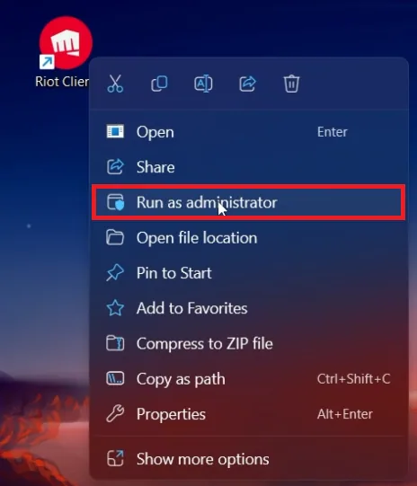 run as administrator