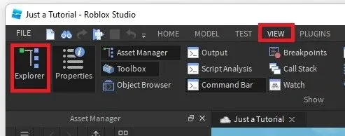 Roblox Studio > View > Explorer