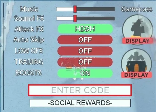 Enter All Star Tower Defense Codes on PC