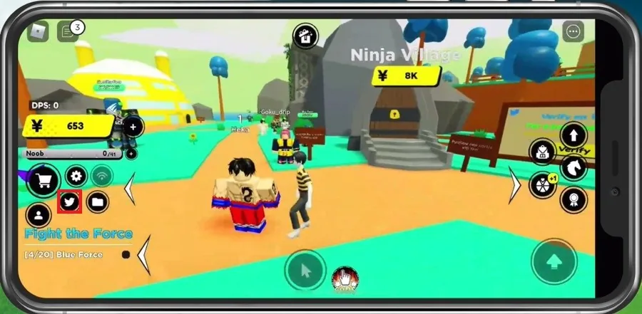 Enter Anime Fighters Simulator Codes on Mobile