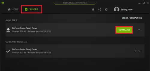 update graphics card driver