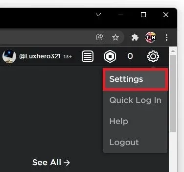 Change the Roblox Language on your Browser