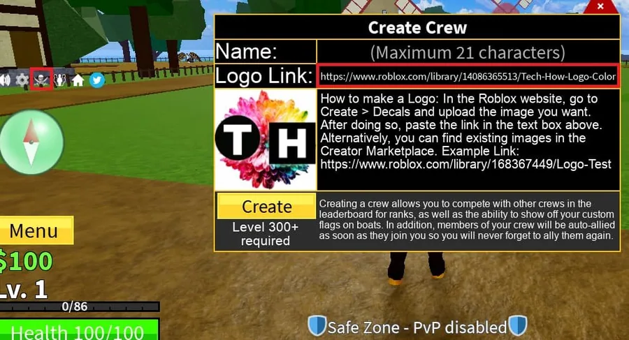 insert the logo link